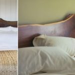 Стильное изголовье кровати выполненное полность из массива
