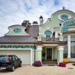 Оформление фасада в стиле модерн