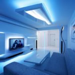 LED-подсветка в футуристическом интерьере